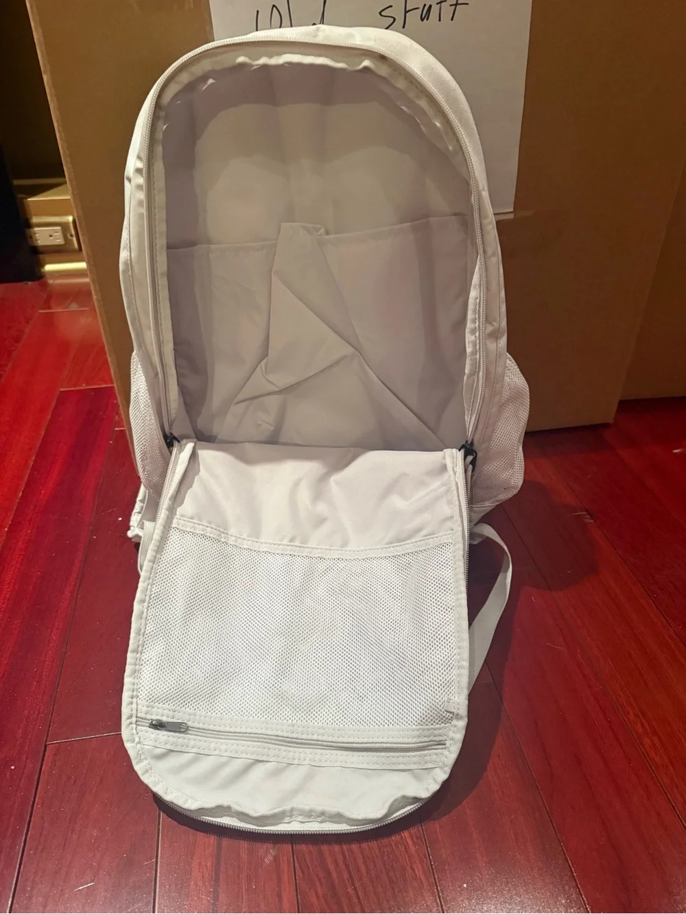 Nike Air White Backpack with Black Logo